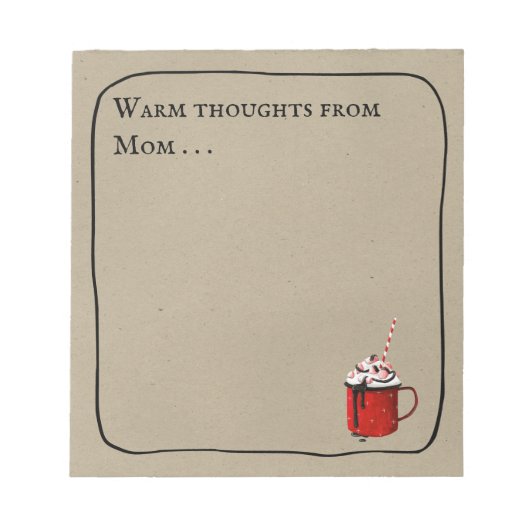 Bloc-note Warm Fancy Hot Chocolate Thoughts (Devant)