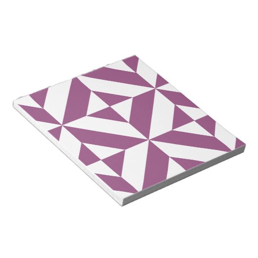 Bloc-note Warm Grape Geometric Deco Cube Pattern (Incliné)
