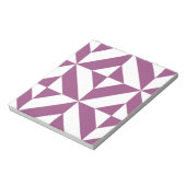 Bloc-note Warm Grape Geometric Deco Cube Pattern (Tourné)