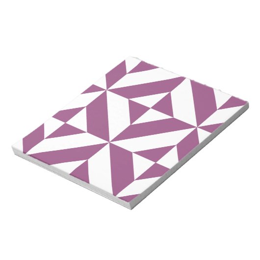 Bloc-note Warm Grape Geometric Deco Cube Pattern (Tourné)