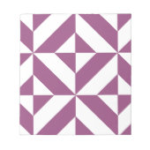 Bloc-note Warm Grape Geometric Deco Cube Pattern (Devant)