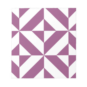 Bloc-note Warm Grape Geometric Deco Cube Pattern