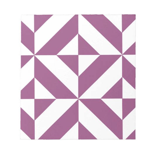 Bloc-note Warm Grape Geometric Deco Cube Pattern (Devant)