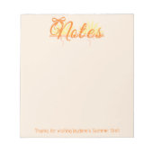 Bloc-note Warm Orange & Yellow Custom Branded (Devant)