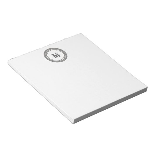 Bloc-note Washed Away ! Monogramme gris (Incliné)