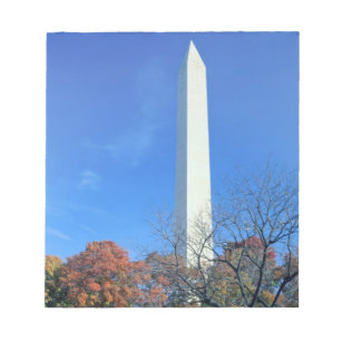 Bloc-note WASHINGTON, D.C. USA. Monument de Washington s'élè