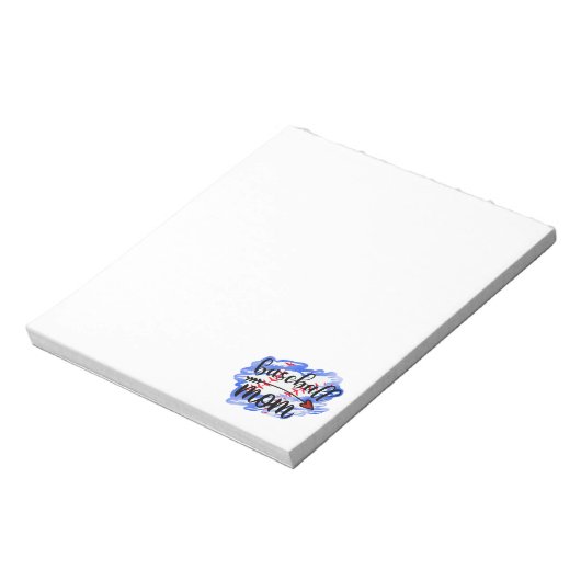 Bloc-note Watercolor Baseball Ball Baseball Maman (Tourné)