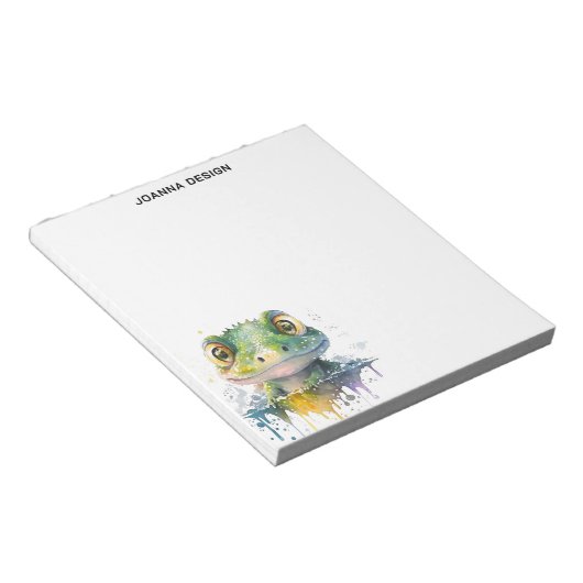 Bloc-note Watercolor Crocodile Sophisticated Notepad (Incliné)