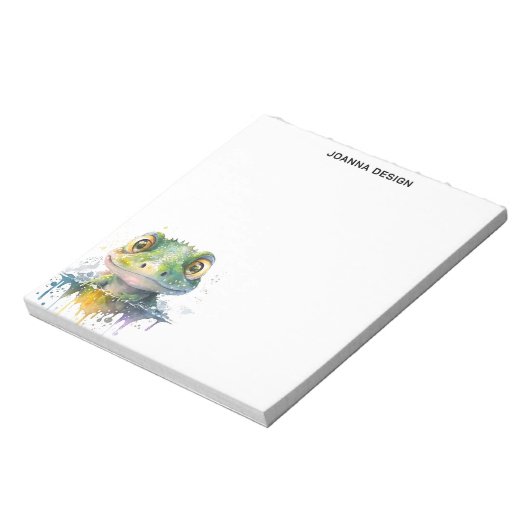Bloc-note Watercolor Crocodile Sophisticated Notepad (Tourné)