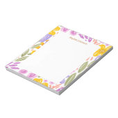 Bloc-note Watercolor Floral Pattern Pretty Personalized (Tourné)