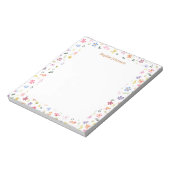 Bloc-note Watercolor Floral Pattern Pretty Personalized (Tourné)