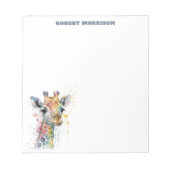 Bloc-note Watercolor Giraffe Sophisticated Notepad (Devant)