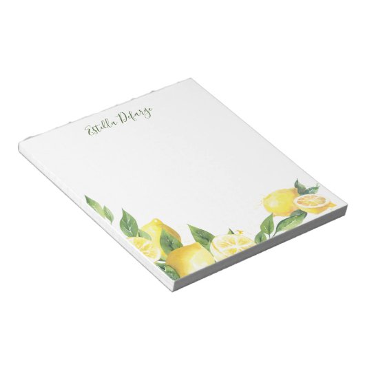 Bloc-note Watercolor Lemon (Incliné)