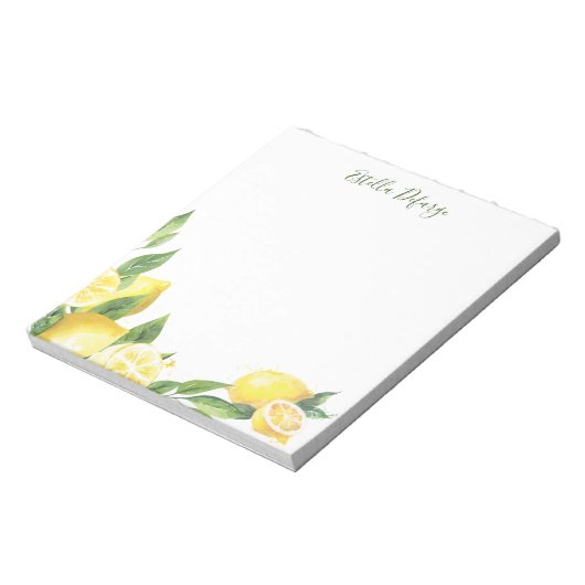 Bloc-note Watercolor Lemon (Tourné)