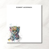 Bloc-note Watercolor Leopard Sophisticated Notepad