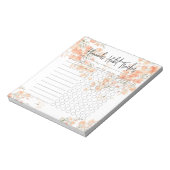 Bloc-note Watercolor Rosy Minimal Script Habit Tracker (Tourné)