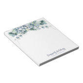 Bloc-note Watercolor Winter Boho Floral Personalized (Incliné)