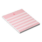 Bloc-note Watermelon Monogramme Nom Cute Girly Stried Custom (Incliné)