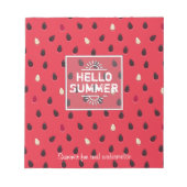 Bloc-note Watermelon Pattern | Personalized (Devant)