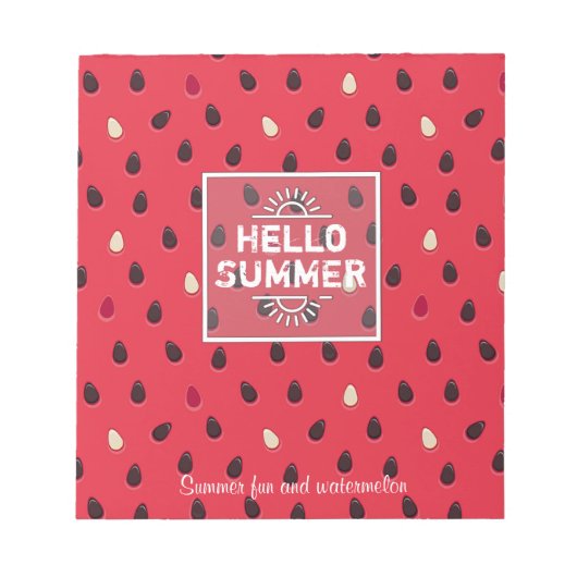 Bloc-note Watermelon Pattern | Personalized (Devant)