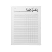 Bloc-note Weekly habit tracker notepad (Tourné)