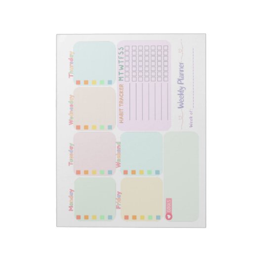 Bloc-note Weekly Planner (Tourné)