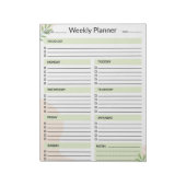 Bloc-note Weekly Planner Calendar Organizer To Do List (Tourné)
