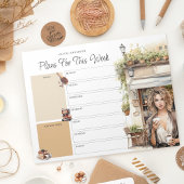 Bloc-note Weekly Planner Custom Name Coffee Lover