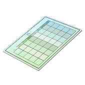 Bloc-note Weekly Planner Daily Blue Green Color Notepad (Incliné)