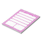 Bloc-note Weekly Planner Notepad - Pink Striped (Tourné)