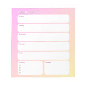 Bloc-note Weekly Planner Notepad – Weekday Layout (Devant)