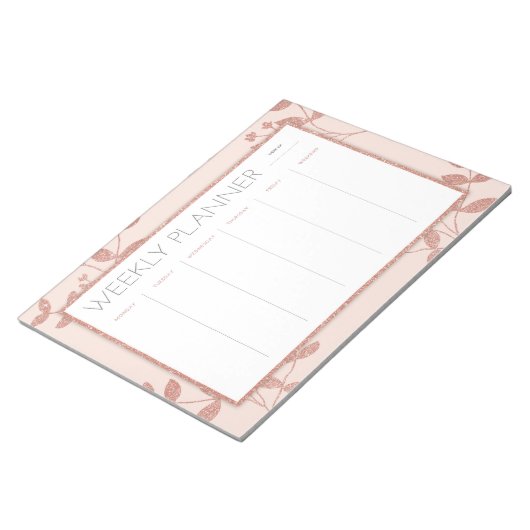 Bloc-note Weekly Planner Rose Gold (Incliné)