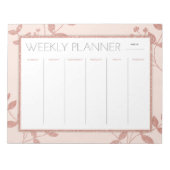 Bloc-note Weekly Planner Rose Gold (Devant)