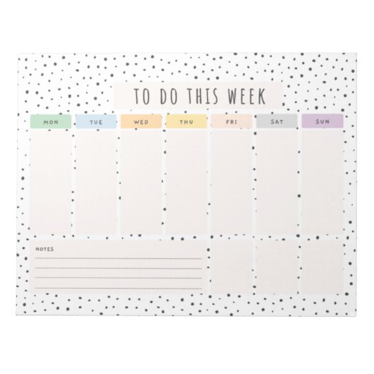 Bloc-note Weekly To Do List (Devant)