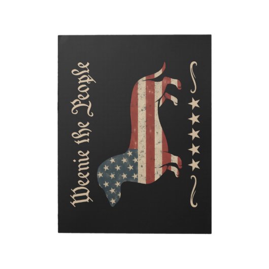 Bloc-note Weenie Le Peuple Dachshund 4 juillet (Tourné)