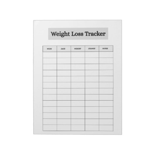 Bloc-note Weight Loss Tracker  (Tourné)