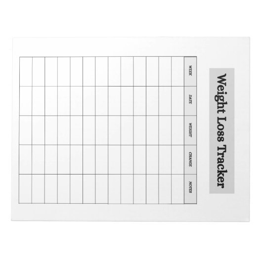 Bloc-note Weight Loss Tracker  (Devant)