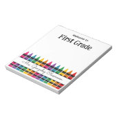 Bloc-note Welcome Back to School Rainbow Crayon  (Tourné)