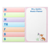 Bloc-note Welsh Corgi Weekly Planner (Devant)