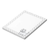 Bloc-note West Highland White Terrier Cartoon Dog & Paws (Tourné)