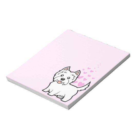 Bloc-note West Highland White Terrier Love (Tourné)