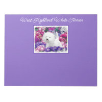 West Highland White Terrier Painting Dog Art Notep