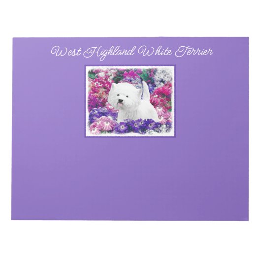 Bloc-note West Highland White Terrier Painting Dog Art Notep (Devant)