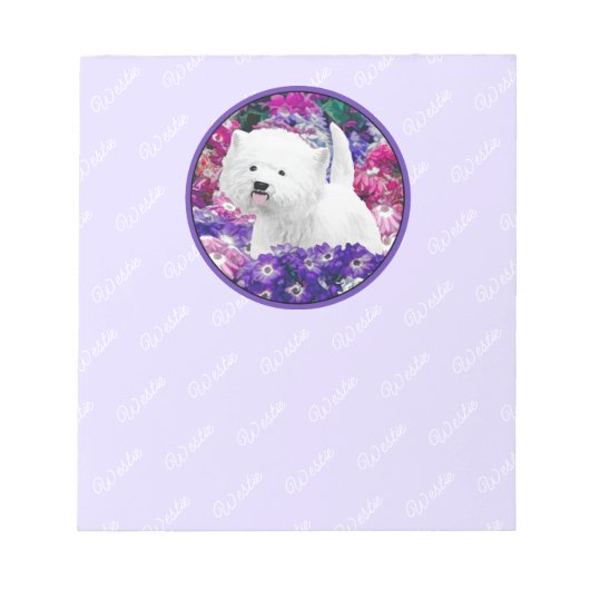 Bloc-note West Highland White Terrier Peinture Chien Art (Devant)