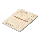 Bloc-note western brown avec logo petite entreprise facture (Tourné)