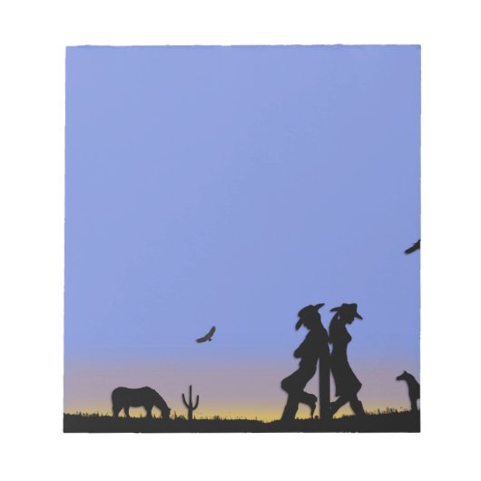Bloc-note Western Cowboy (Devant)
