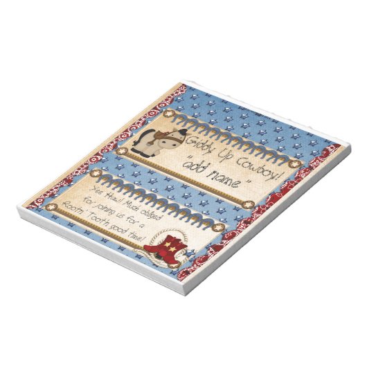 Bloc-note Western Cowboy Party Candy Bar Wrapper Favoriser (Tourné)