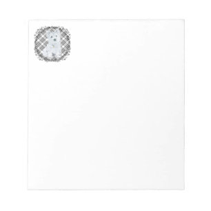 Bloc-note Westie sur Tartan
