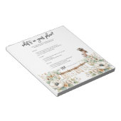 Bloc-note Whats on your phone? Baby Shower Game (Incliné)