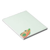 Bloc-note Whimsical Funky Poisson Peinture orange et vert (Incliné)